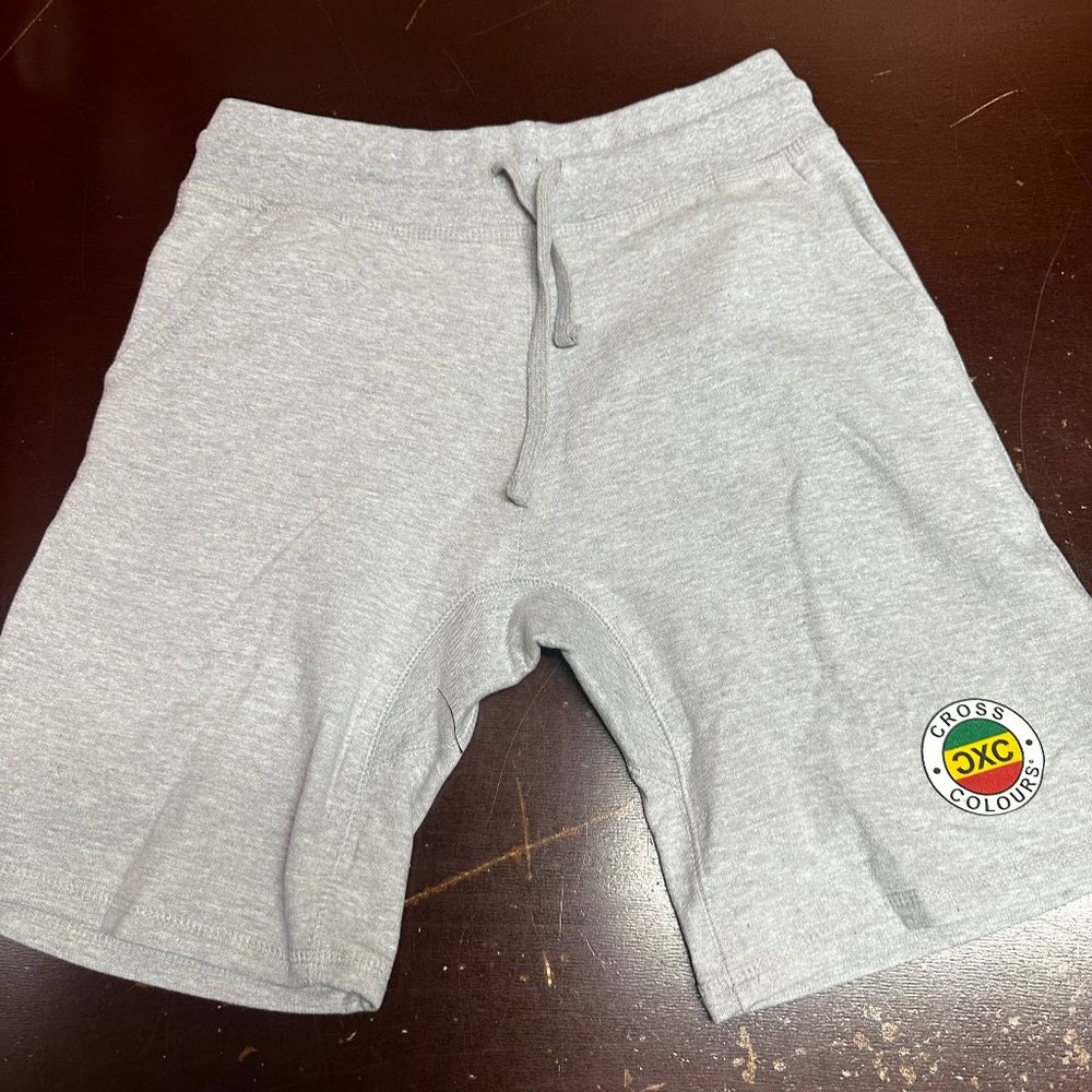 Cross Colours Mens Gray Heather Elastic Waist Pockets Activewear Shorts Size M